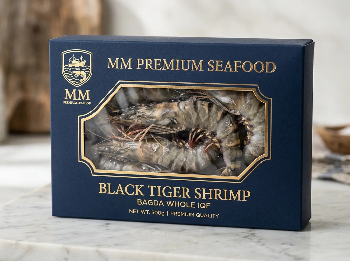 Black Tiger Shrimp (Bagda) – Whole IQF