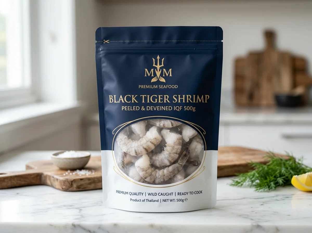 Black Tiger Shrimp (Bagda) – Peeled & Deveined IQF