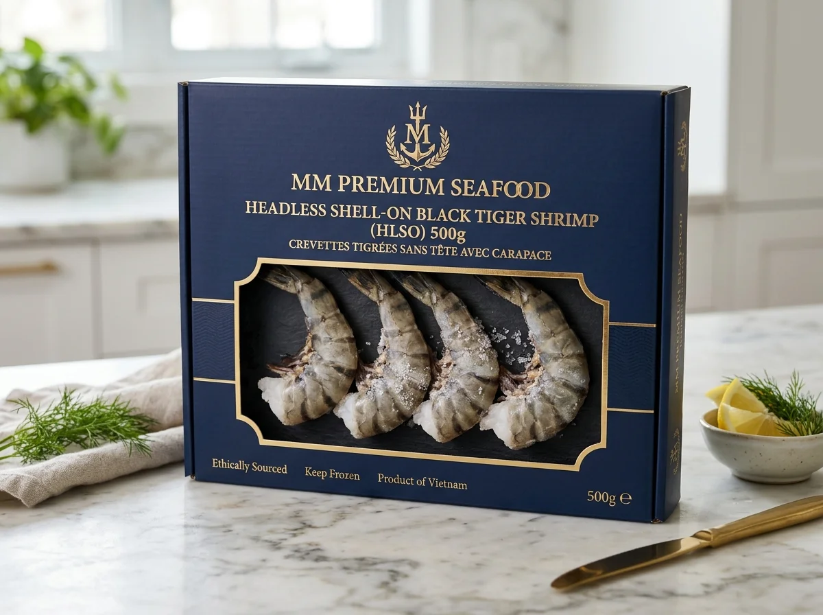 Black Tiger Shrimp (Bagda) – Headless Shell-On (HLSO)